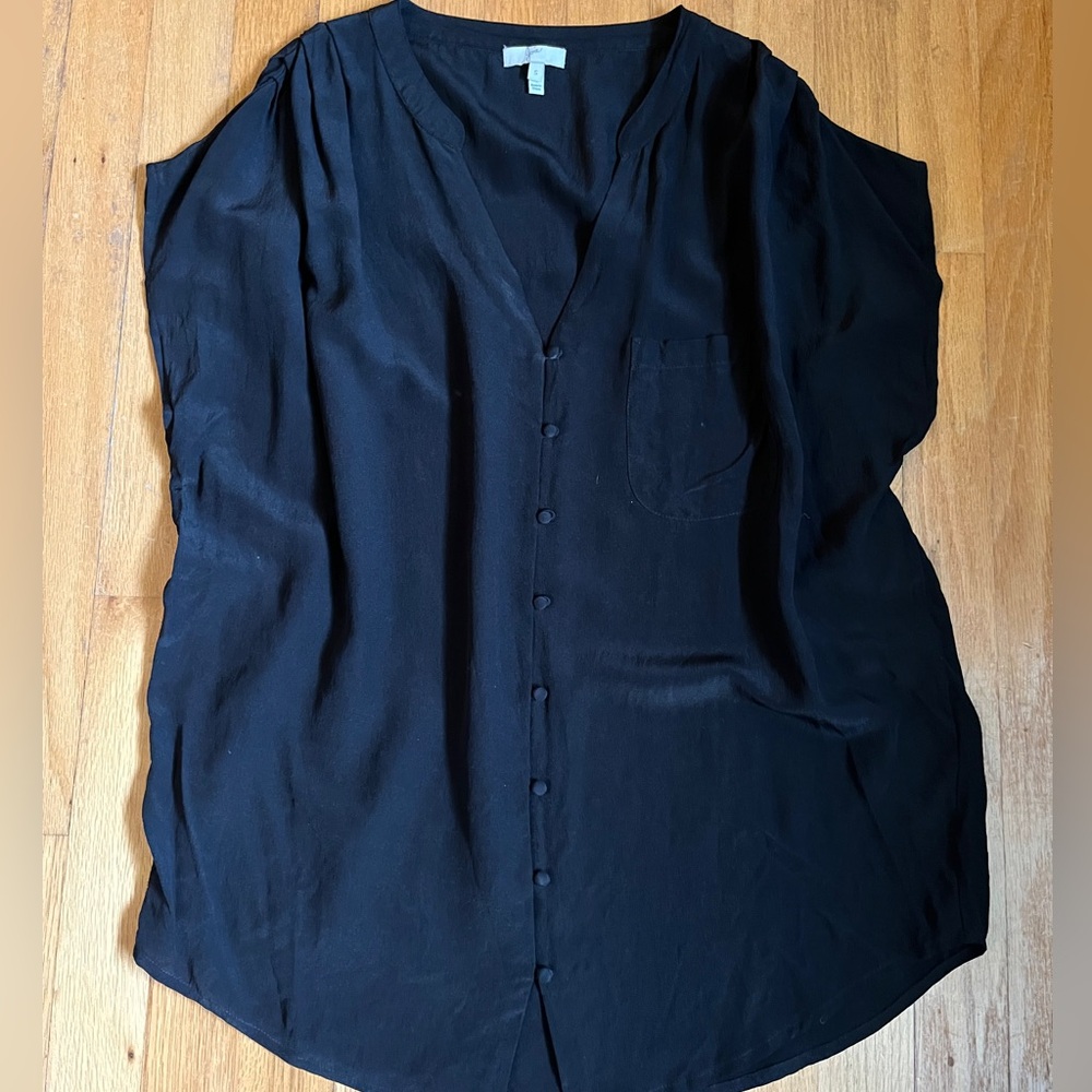 Joie Silk V-Neck Blouse S